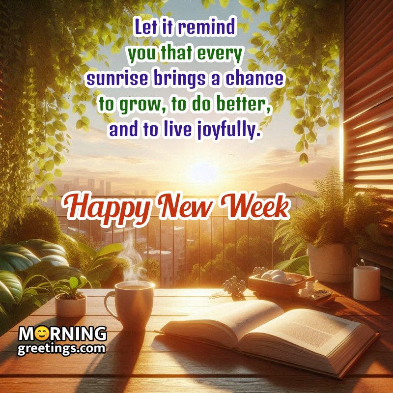 Happy New Week Joyfully Status Image