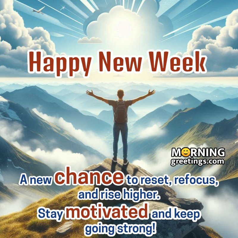 Happy New Week Stay Motivated Amazing Image
