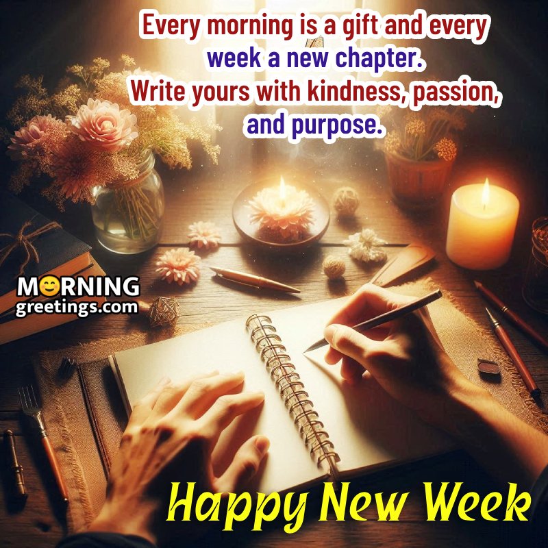 Happy New Week With Kindness And Passion Lovely Pic