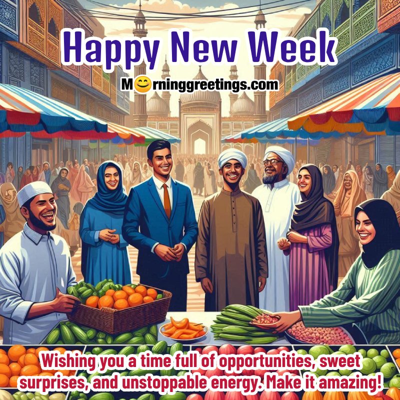 Wishing You A Time Full Of Opportunities, Happy New Week Image