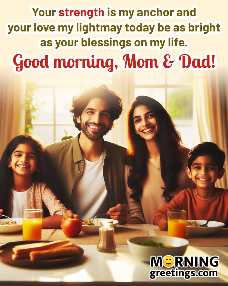 Good Morning Mom And Dad Lovely Blessing Pic