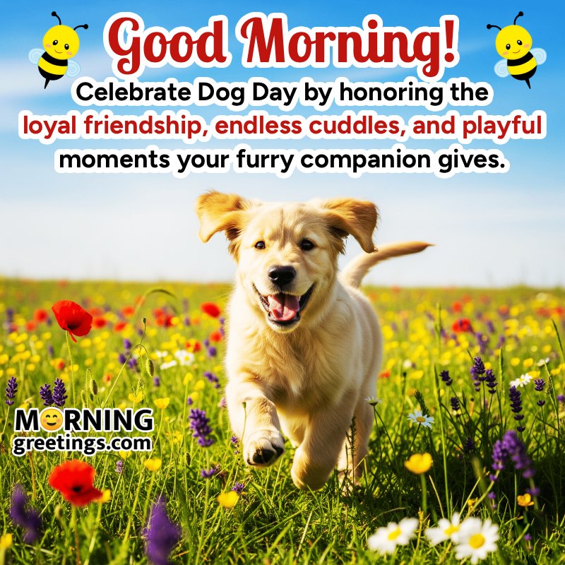 Furry Friends: Good Morning Wishes with Dog Images