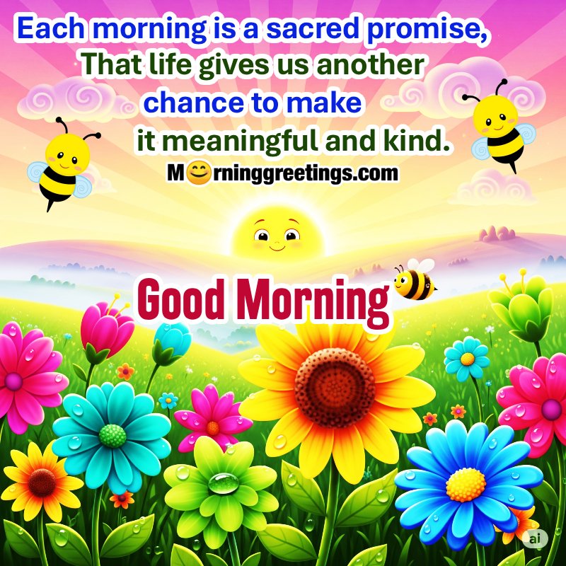 Good Morning Meaningful Promise Quote Photo