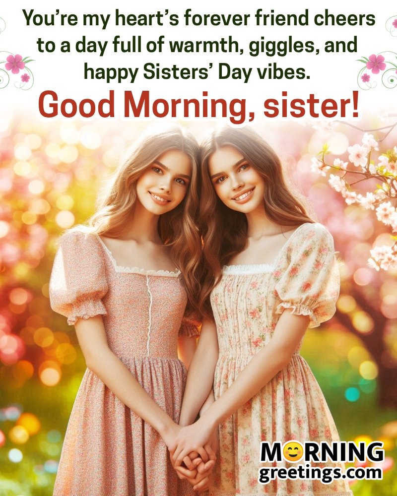 Good Morning Sister Day Wonderful Greeting Pic