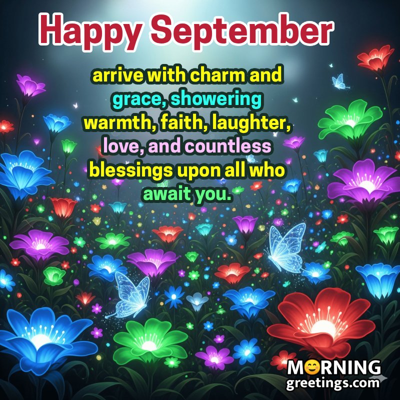 Happy September Fantastic Blessing Image