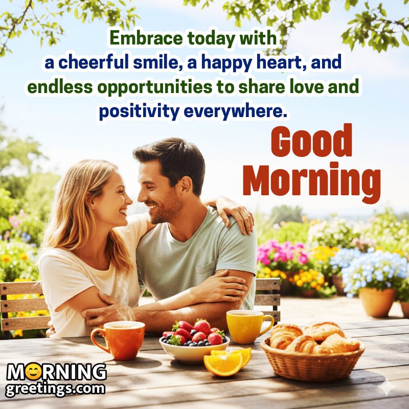 Good Morning Cheerful Smile Positive Wish Image