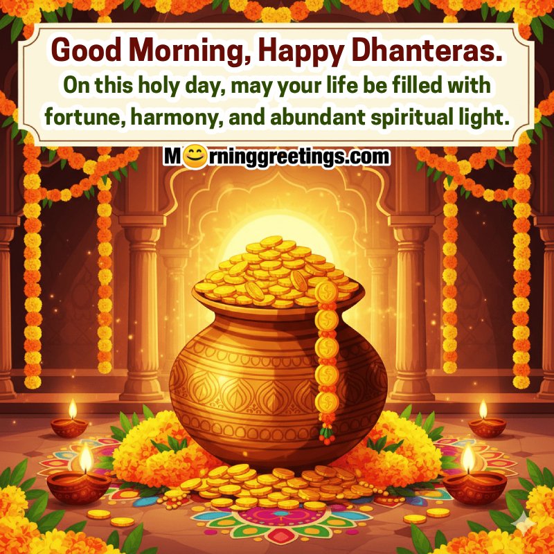 Wishing You Wealth & Wellness: Good Morning Dhanteras Images