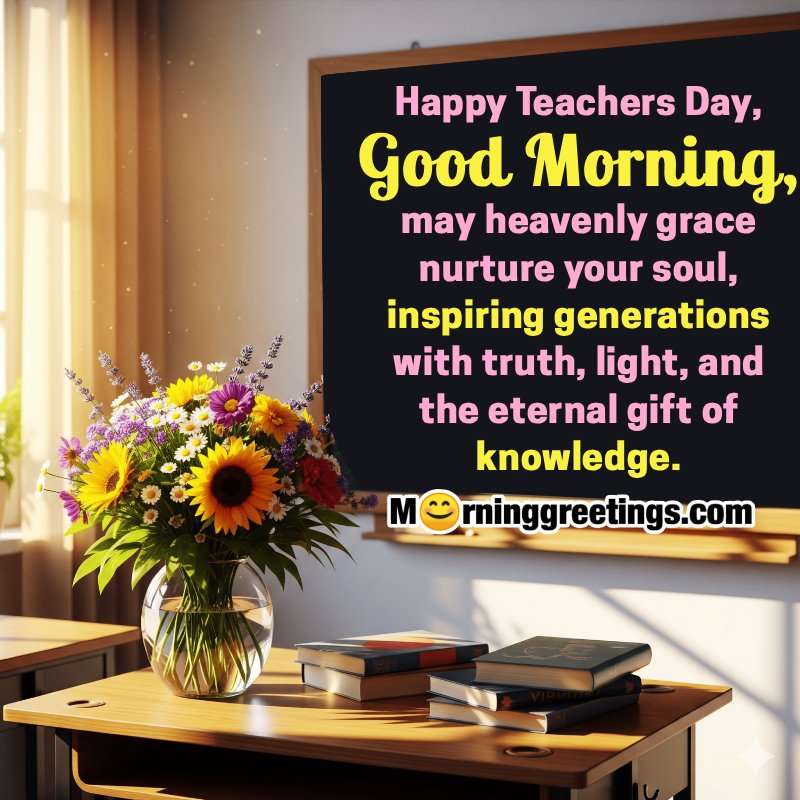 Good Morning Happy Teachers’ Day Inspirational Message Pic