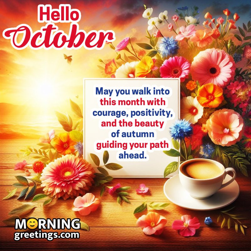 Hello October Nice Status Photo