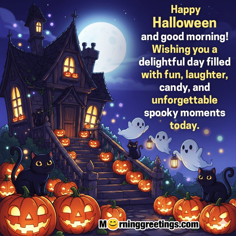 Good Morning Halloween Nice Greeting Photo