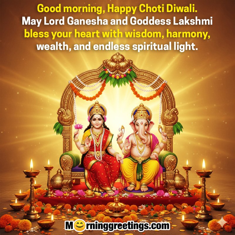 Dawn of Festivities: Good Morning Chhoti Diwali Wishes & Images