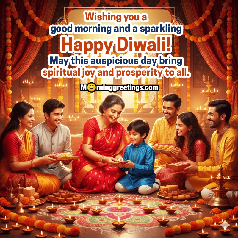 Good Morning Happy Diwali Spiritual Photo