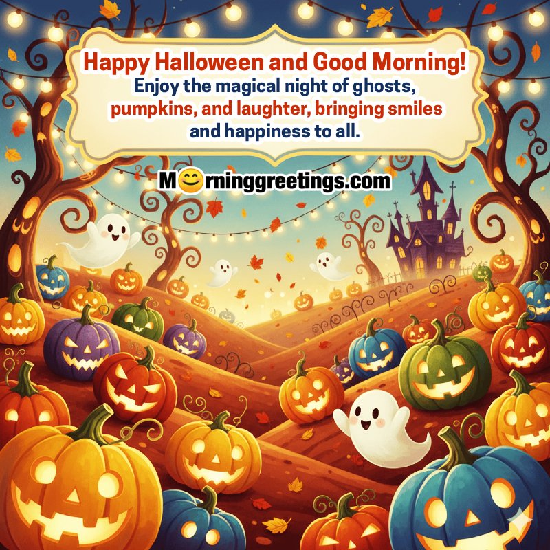 Spooky Start: Good Morning Halloween Wishes Images