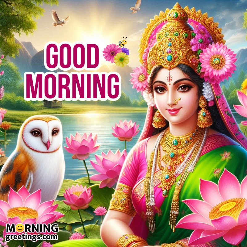 Good Morning Lakshmi Mata Best Pic With Owl