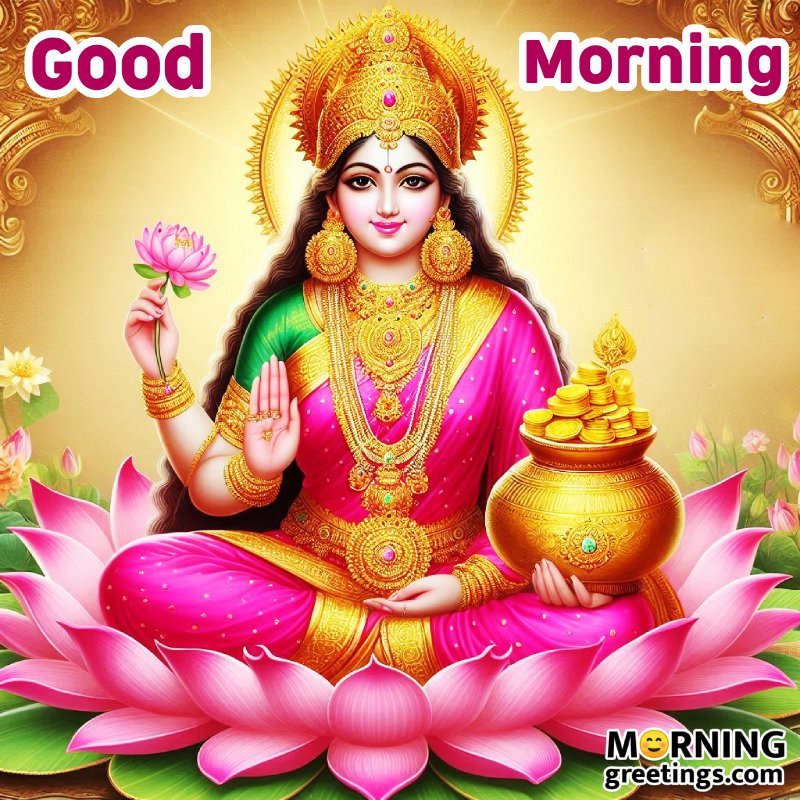 Good Morning Lakshmi Mata Joyful Image