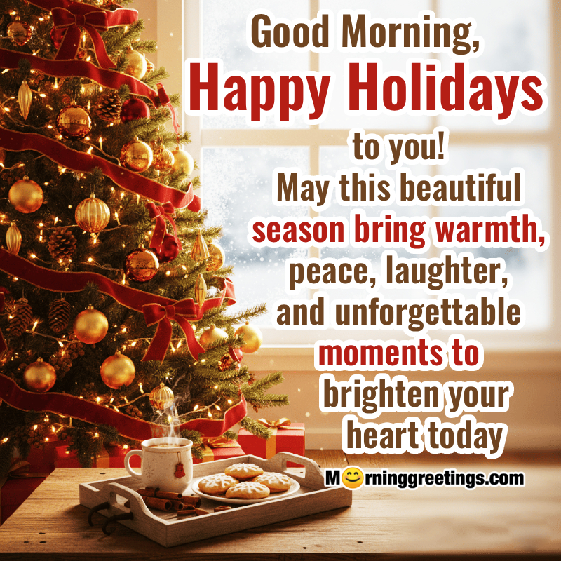 Good Morning Happy Holidays Beautiful Message Pic