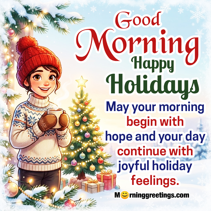 Celebrate the Season: Happy Holidays Good Morning Images