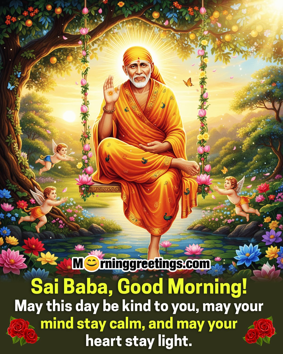 Good Morning Sai Baba Greetings – Sai Baba Blessings