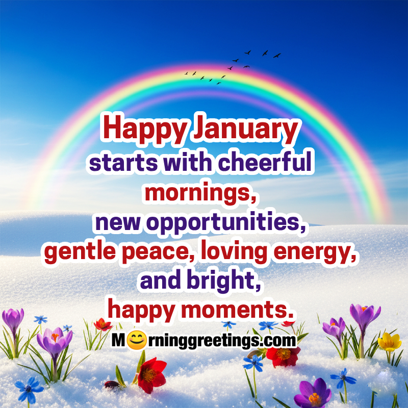 Happy January Morning Lovely Message Image