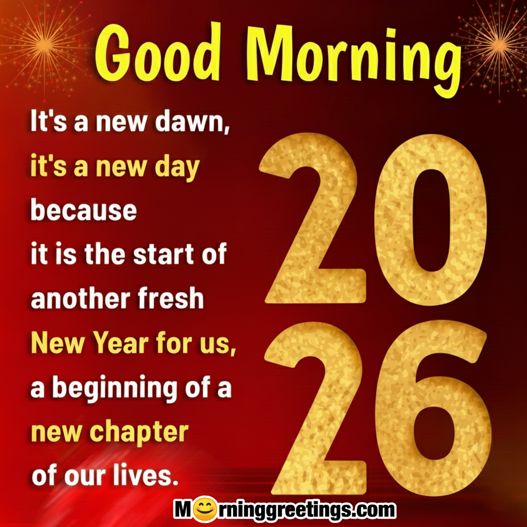 Happy New Year 2026 Good Morning Image