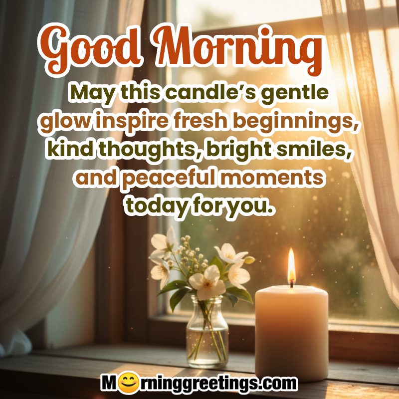 Good Morning Wishes With Candle Images