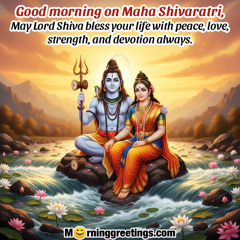 Good Morning Maha Shivratri Devotional Wishing Image