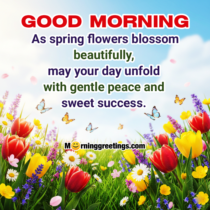 Good Morning Beautiful Spring Wishing Image