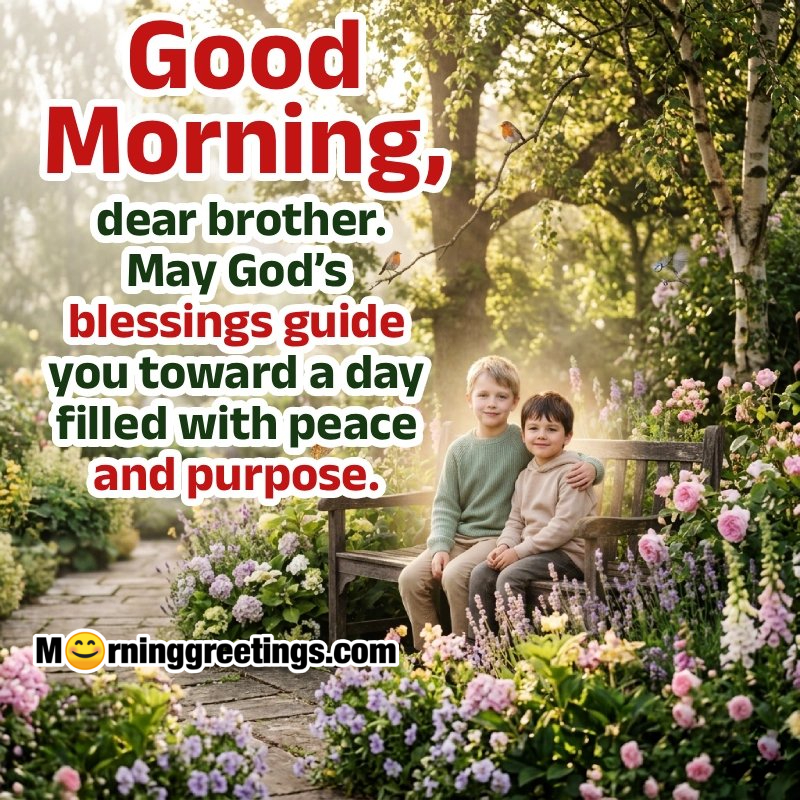 Good Morning Dear Brother Nice Wishing Image