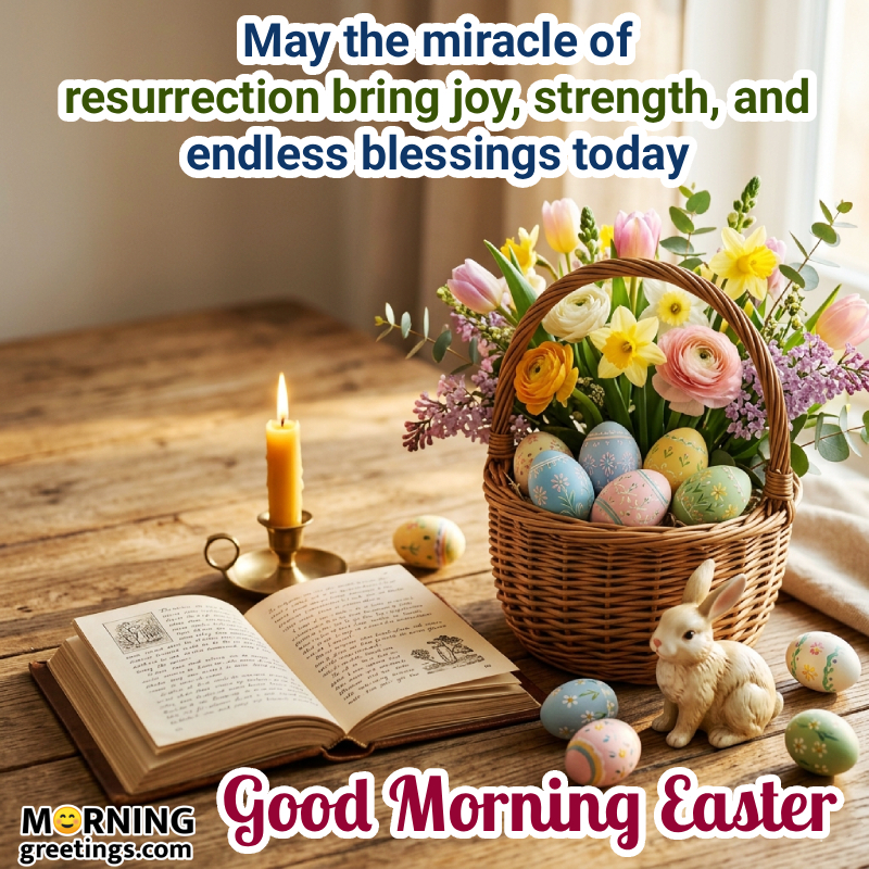 Good Morning Easter Joyful Wishing Image