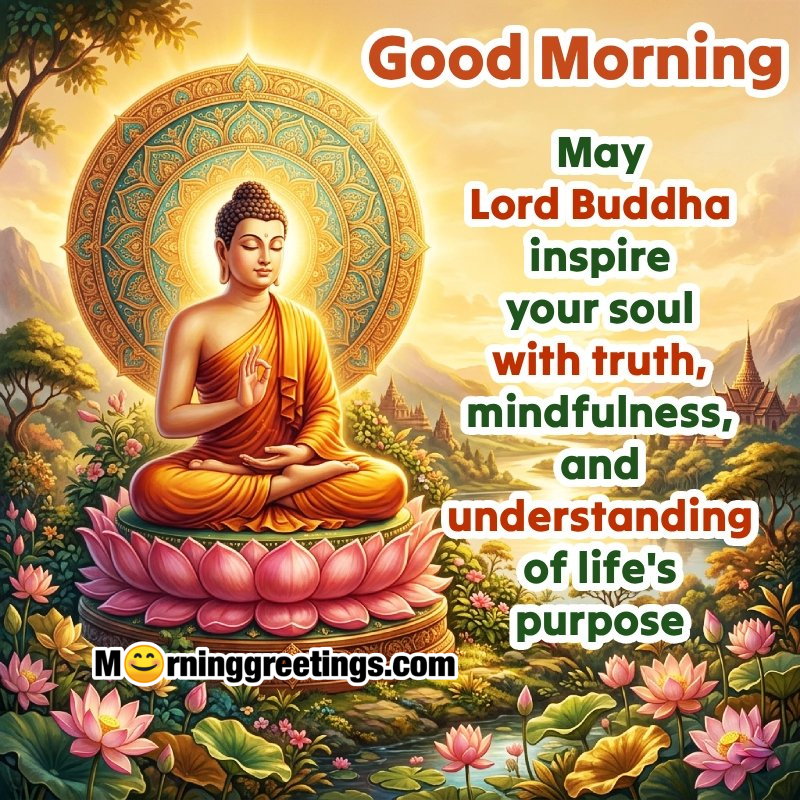 Good Morning Lord Buddha Inspirational Message Pic
