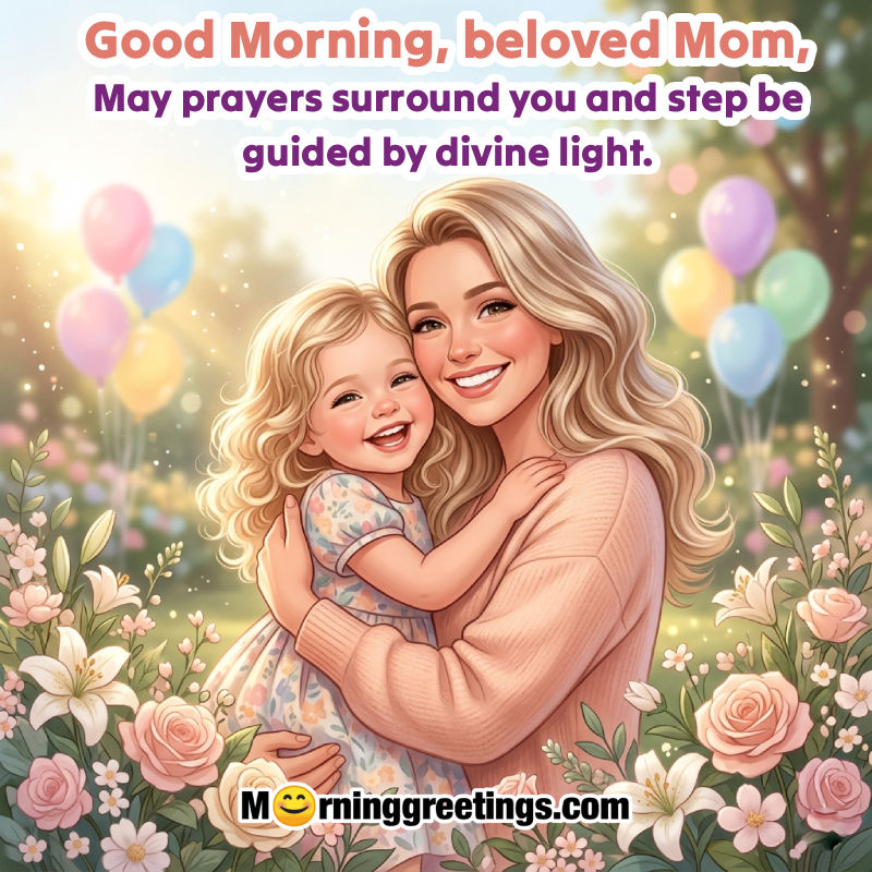 Good Morning Beloved Mom Lovely Wishing Pic