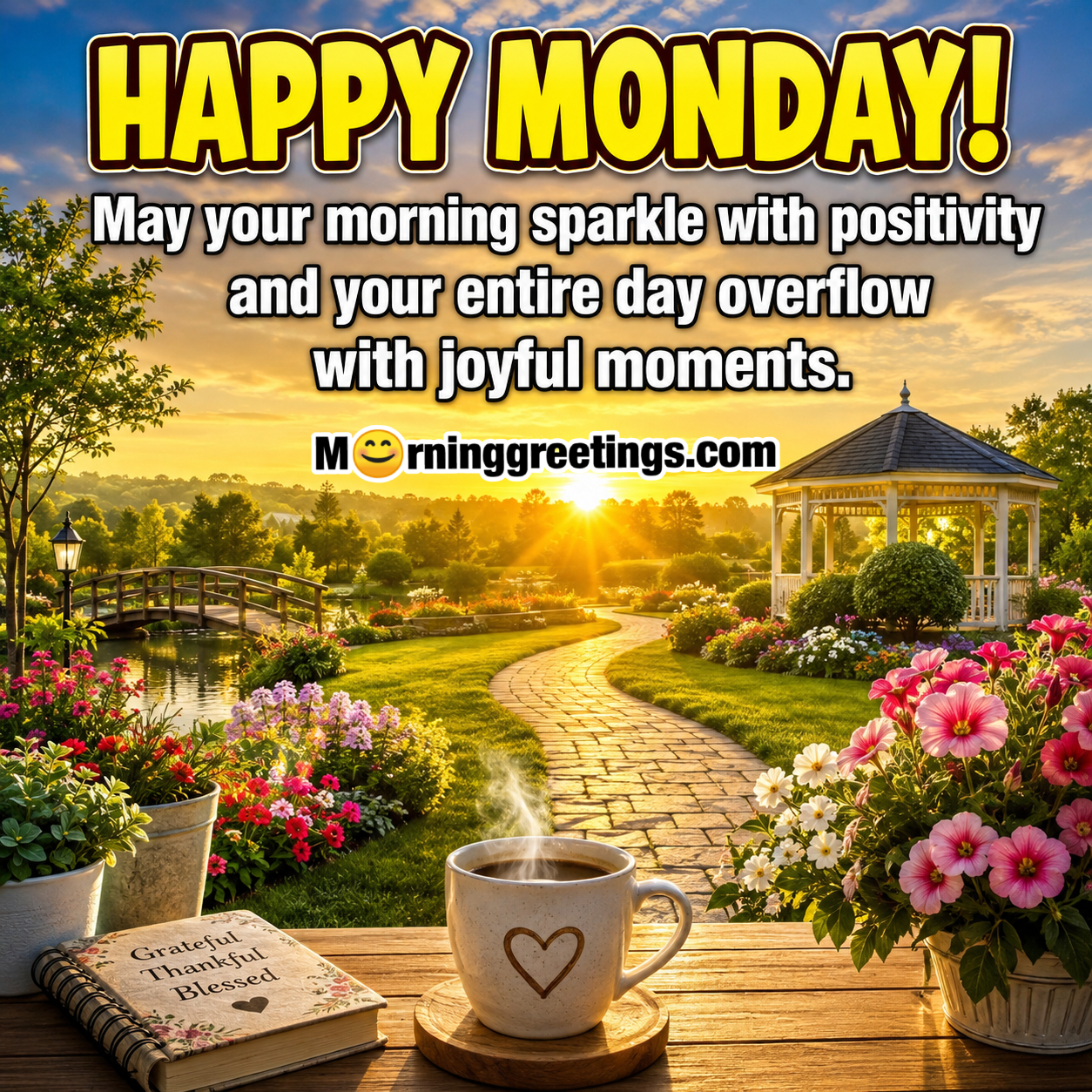 Happy Monday Morning Positivity Wish Pic