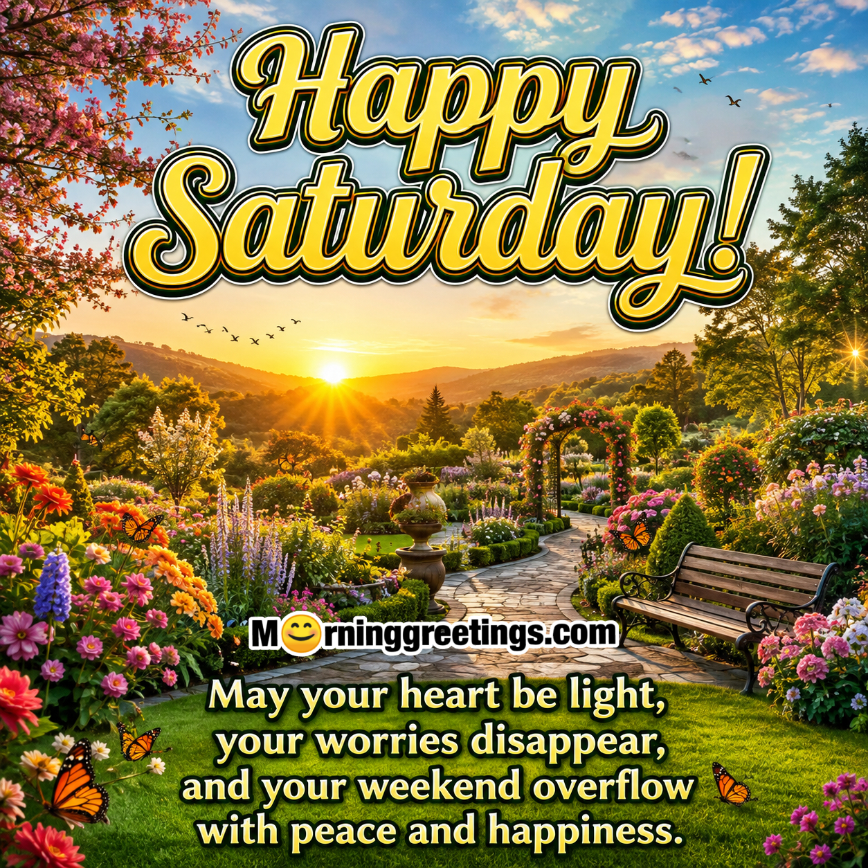 Happy Saturday Nice Pic With Peace And Happines