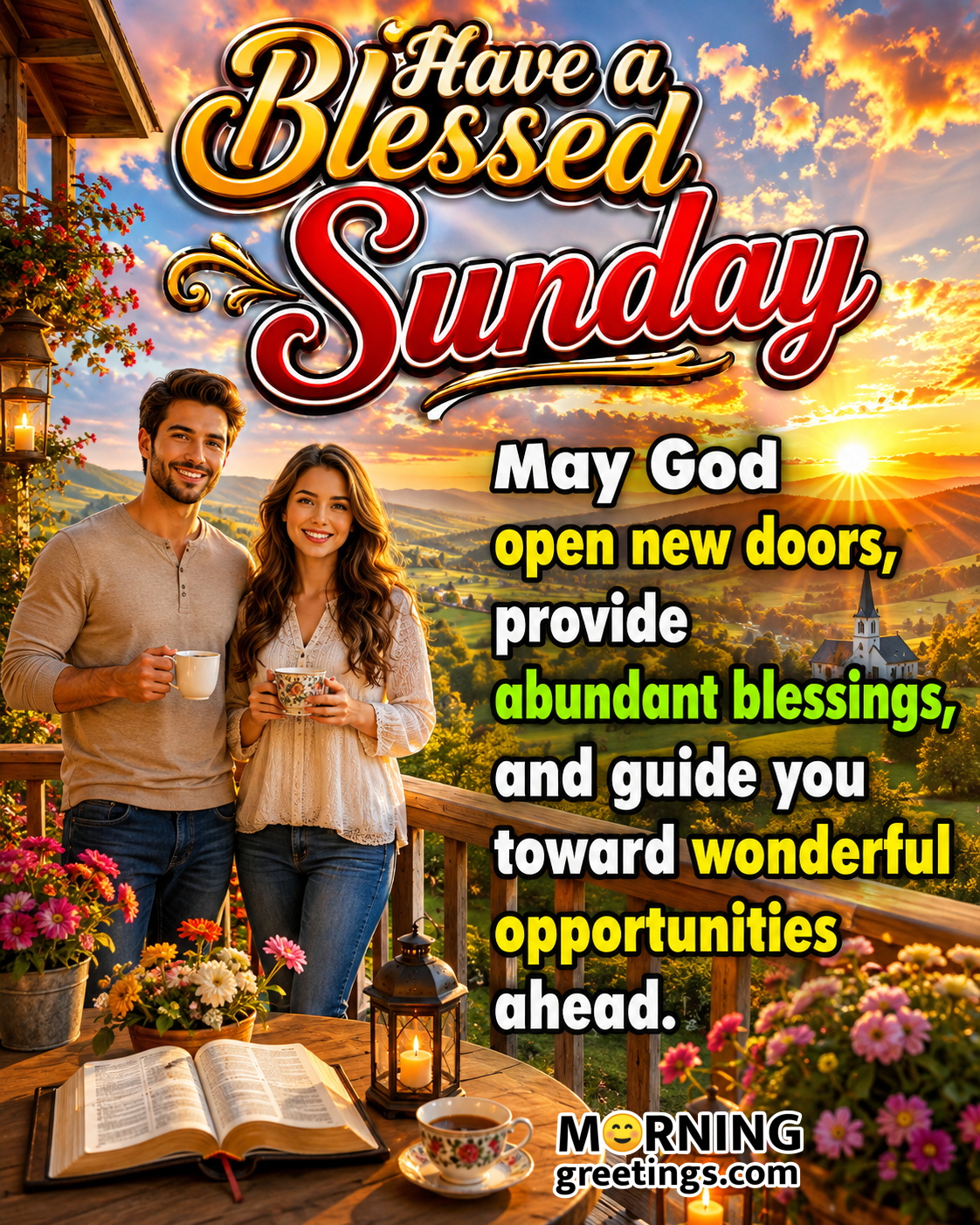 Have A Blessed Sunday With Abundant Blessings Pic