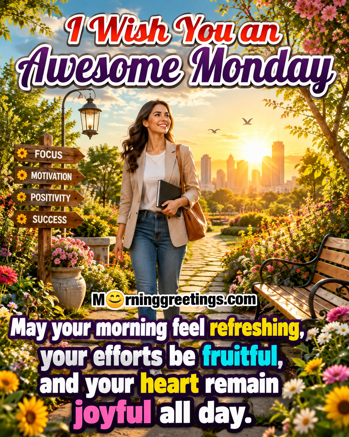 I Wish You An Awesome Monday Blessings Joyful Image