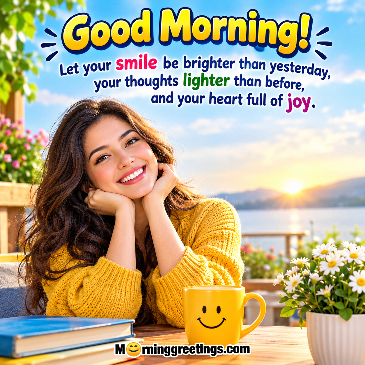 Good Morning Brighter Smile Wish Pic