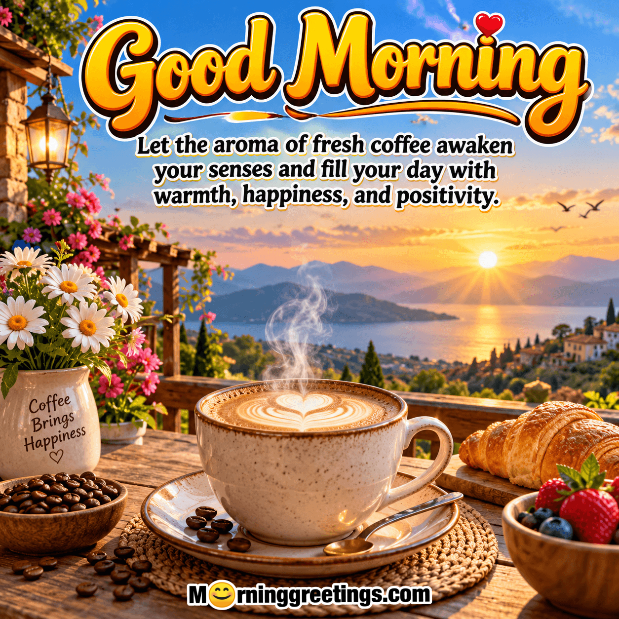 Good Morning Coffee With Positivity Message Image