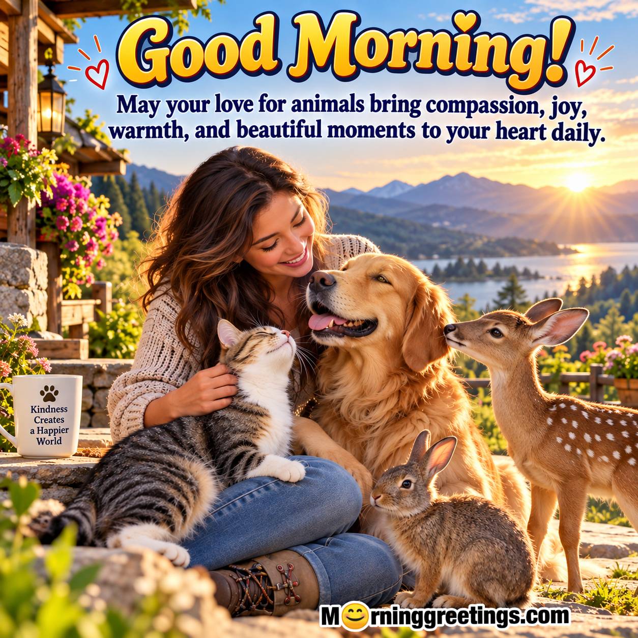 Good Morning Animal Bring Joy And Warmth Picture