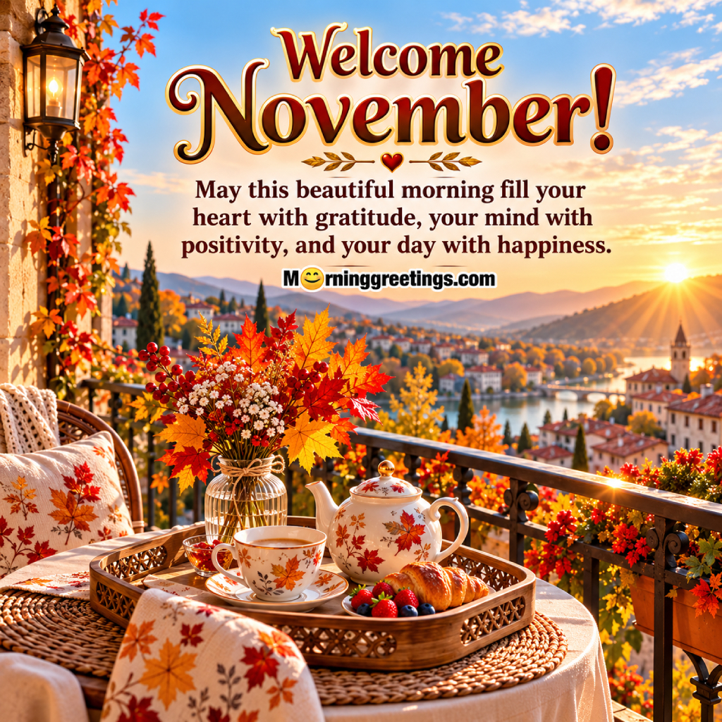 Welcome November Month With Positivity Message Image